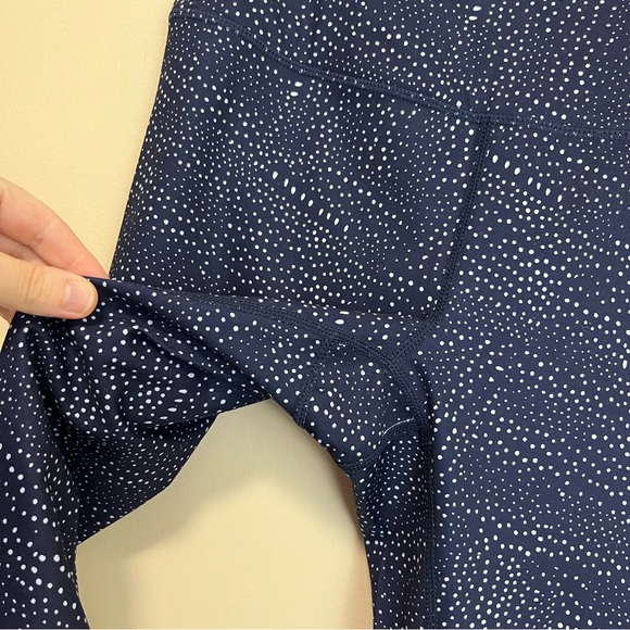 Zella Studio Crop Lite Legging Navy Blue White Dots - Picture 5 of 14